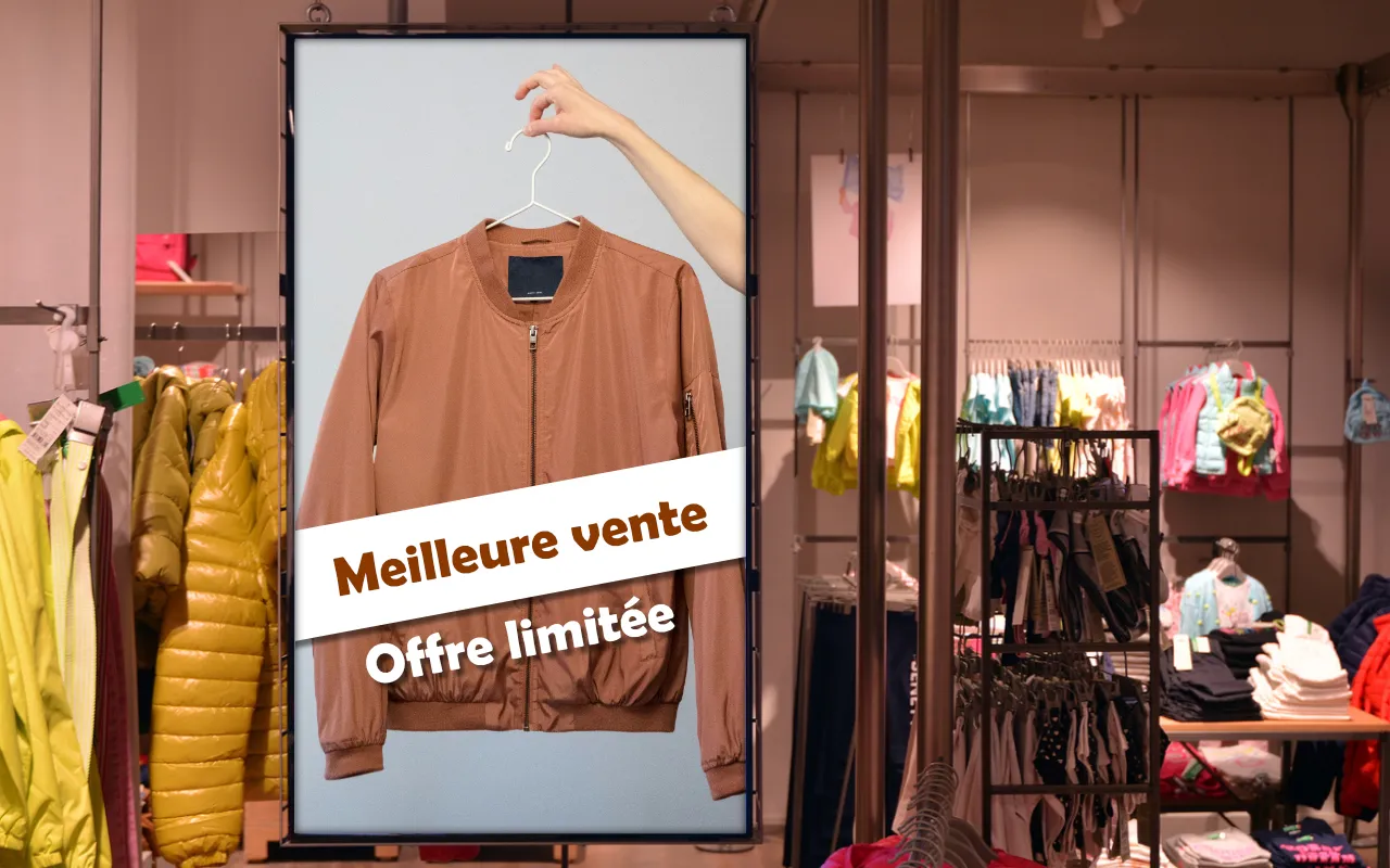 Magasin de vêtements + Live Display